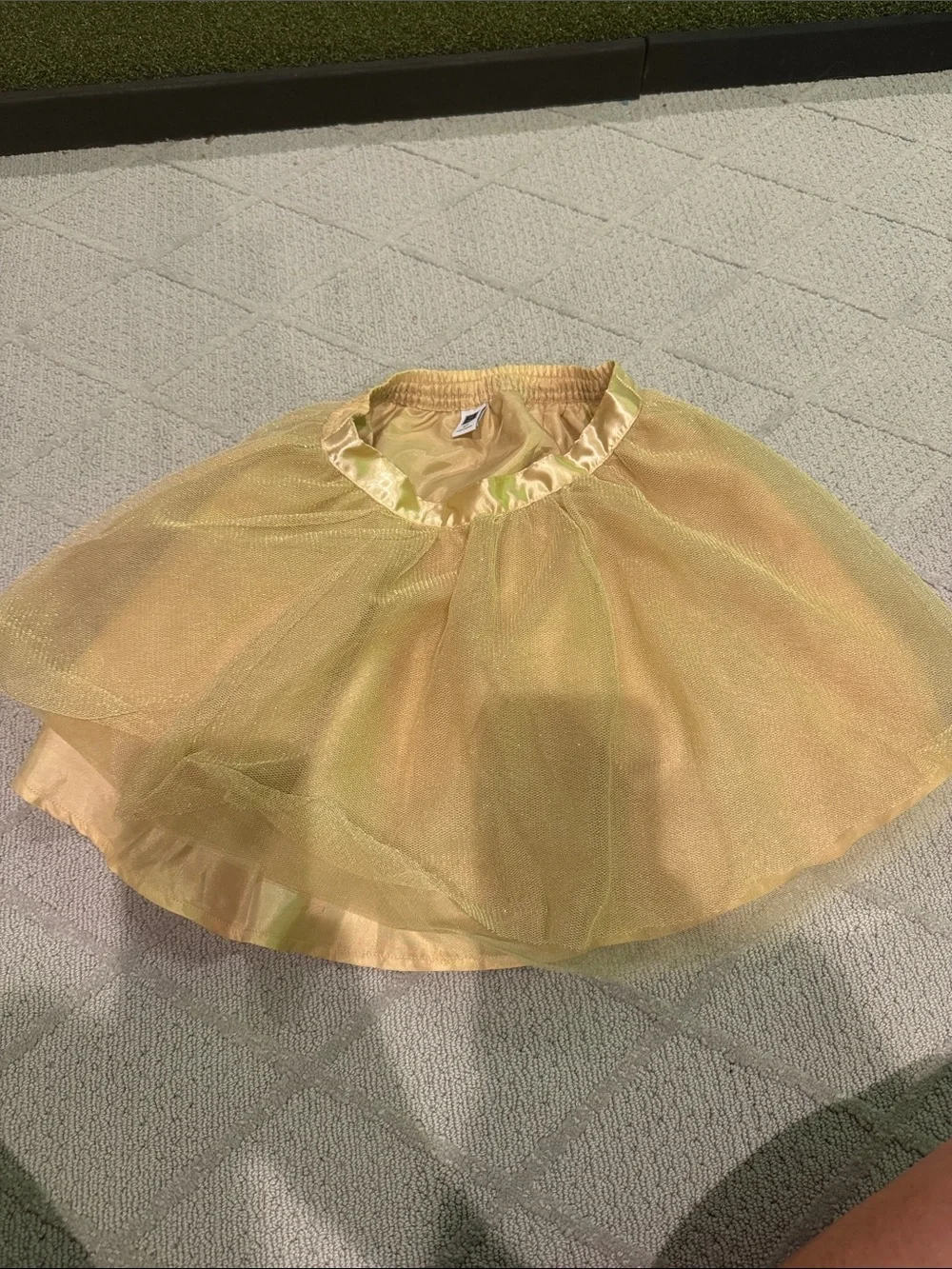 Janie and Jack Shimmery Gold Tulle  Skirt